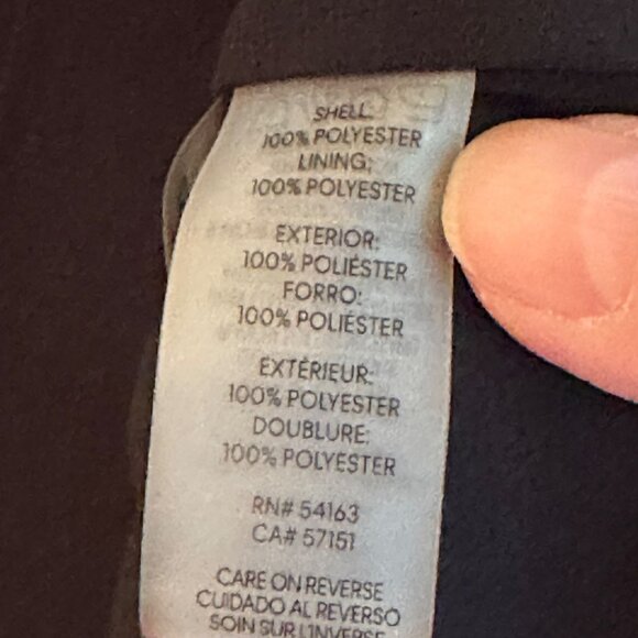 Calvin Klein Women's V-Neck Textured Blouse Size 2X Black 3/4 Sleeve Top - Picture 6 of 12